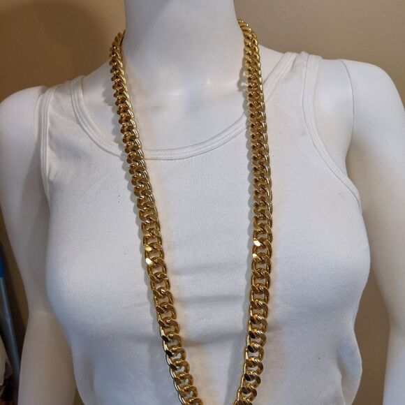Vintage large thick goldtone link chain - Picture 1 of 5